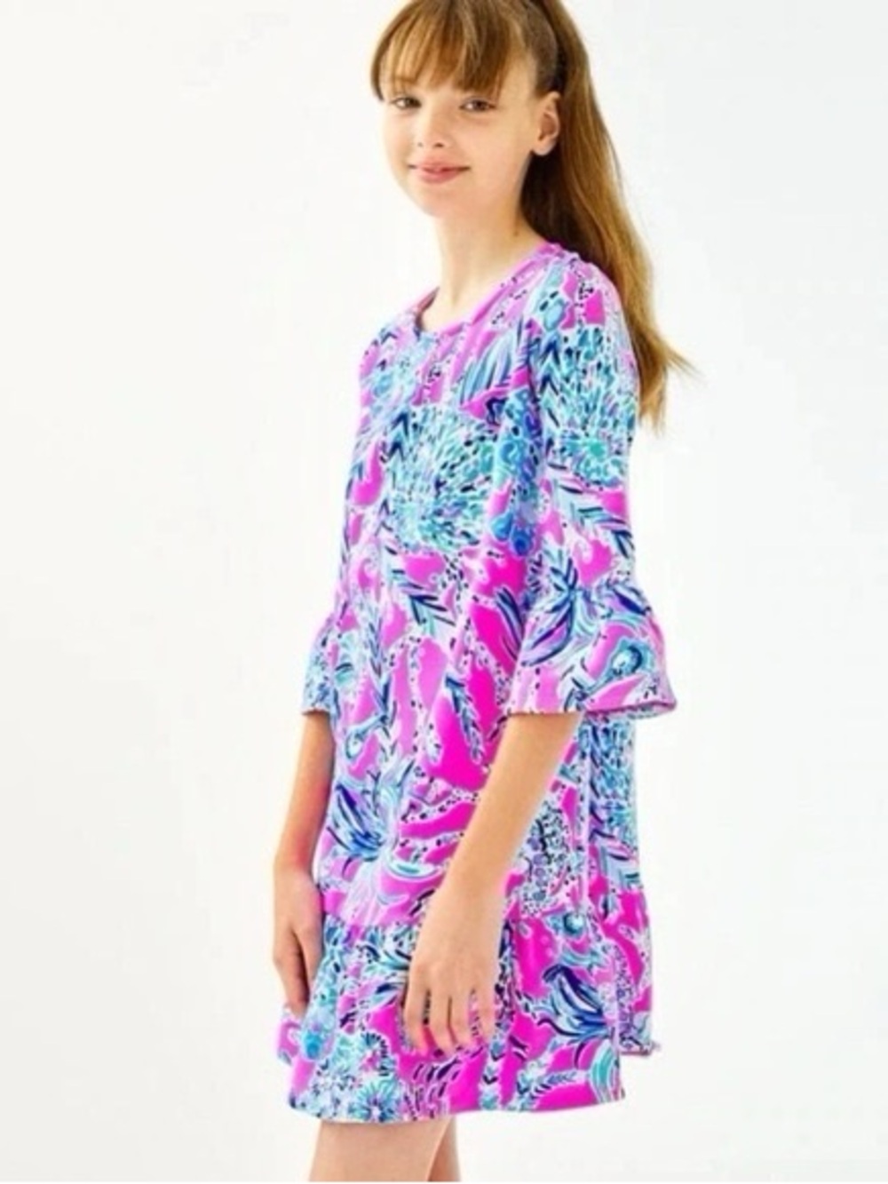 Lilly Pulitzer Sorrento Dress New Kids‎ On The Dock girls size large - Picture 2 of 10